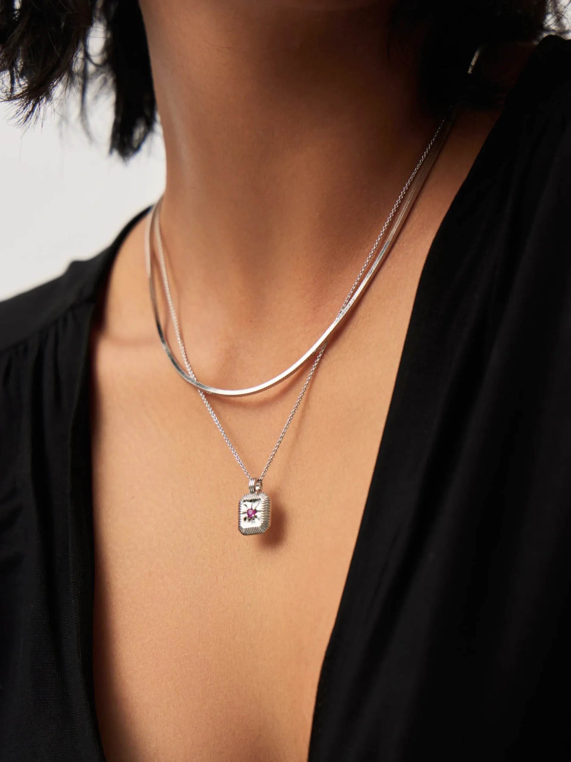 October Birthstone Pendant Necklace
