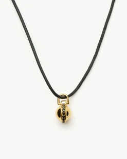 Orb Gemstone Pendant Cord Necklace