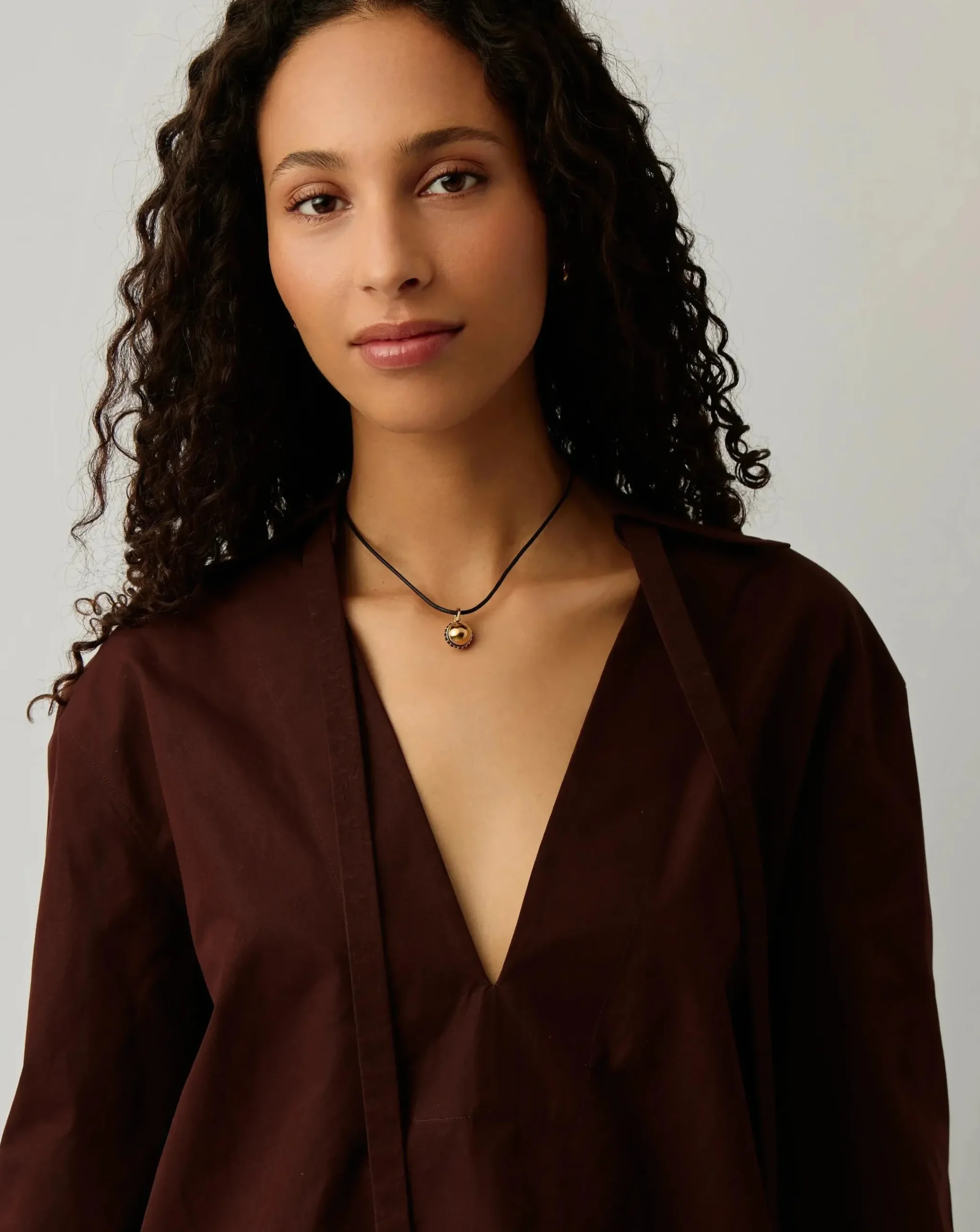 Orb Gemstone Pendant Cord Necklace