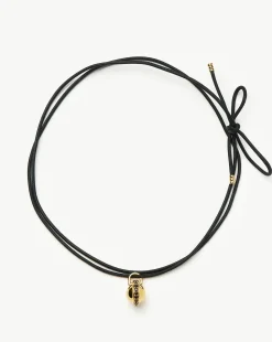 Orb Gemstone Pendant Cord Necklace