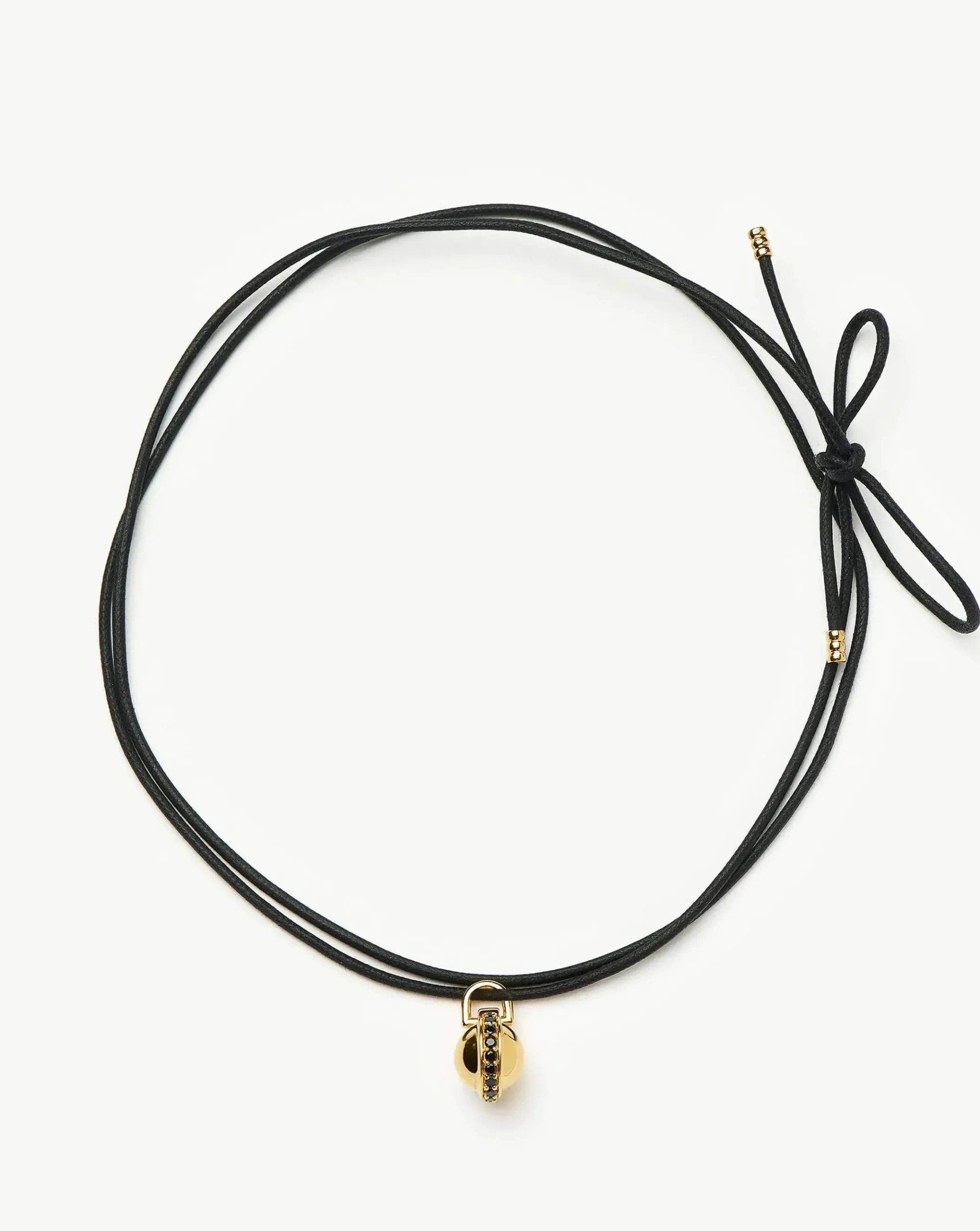 Orb Gemstone Pendant Cord Necklace