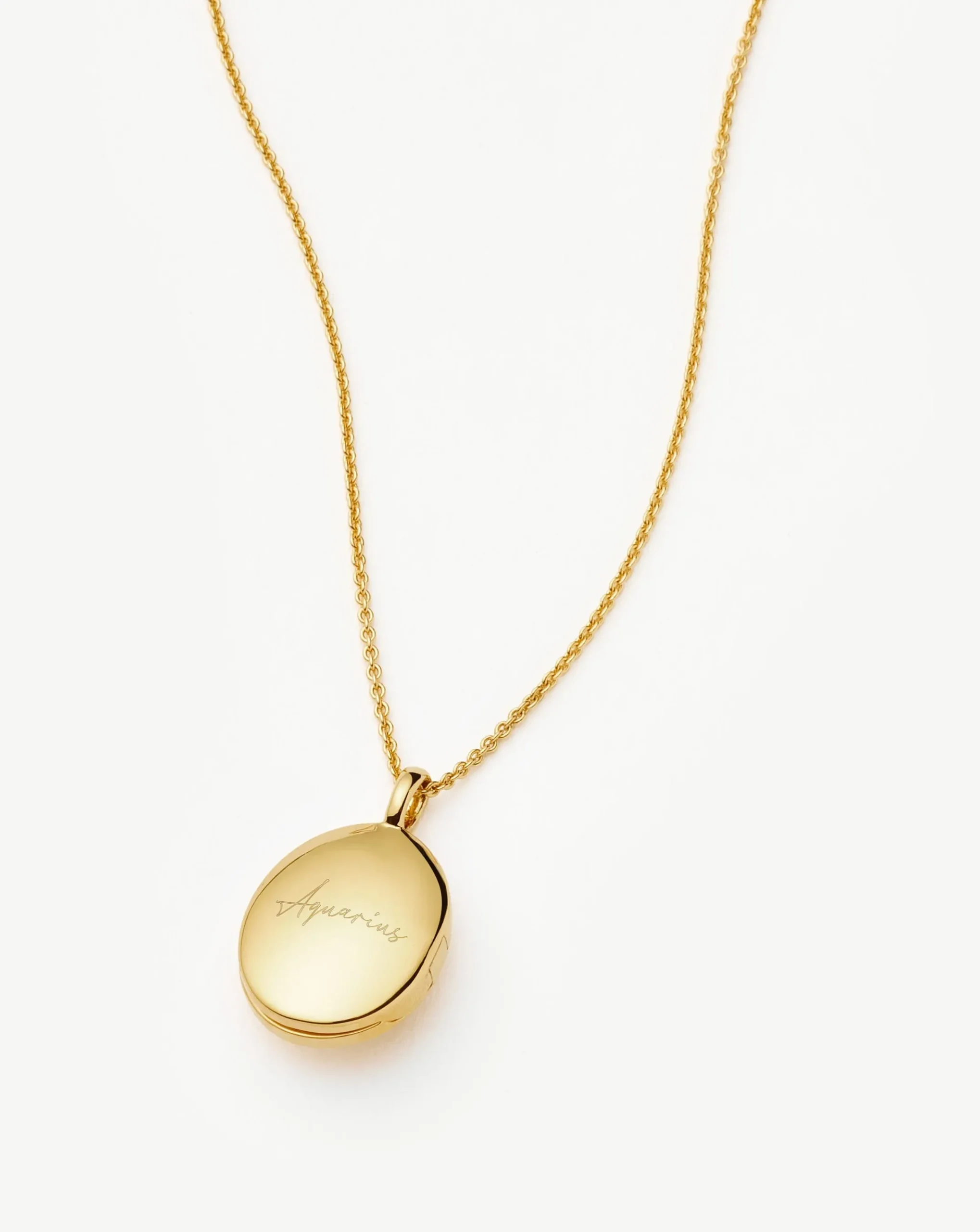 Oval Locket Pendant Necklace