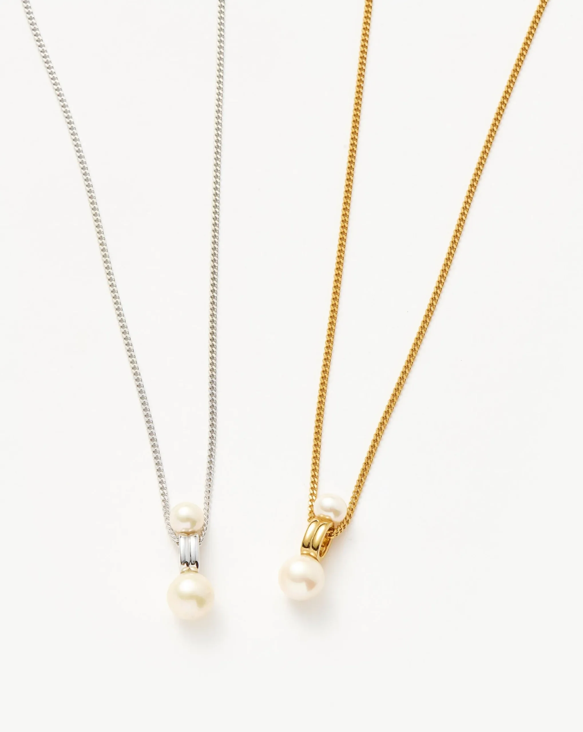 Pearl Ridge Pendant Chain Necklace