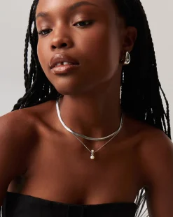 Pearl Ridge Pendant Chain Necklace