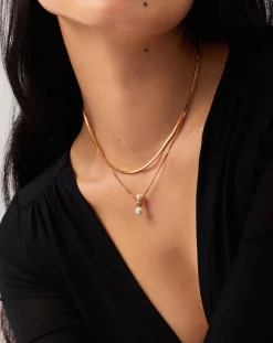 Pearl Ridge Pendant Chain Necklace