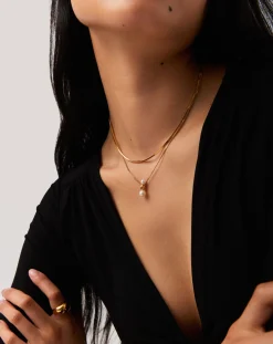 Pearl Ridge Pendant Chain Necklace