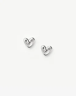 Puffy Heart Mini Stud Earrings