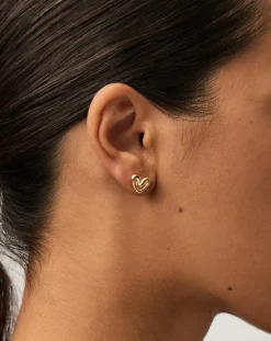 Puffy Heart Mini Stud Earrings
