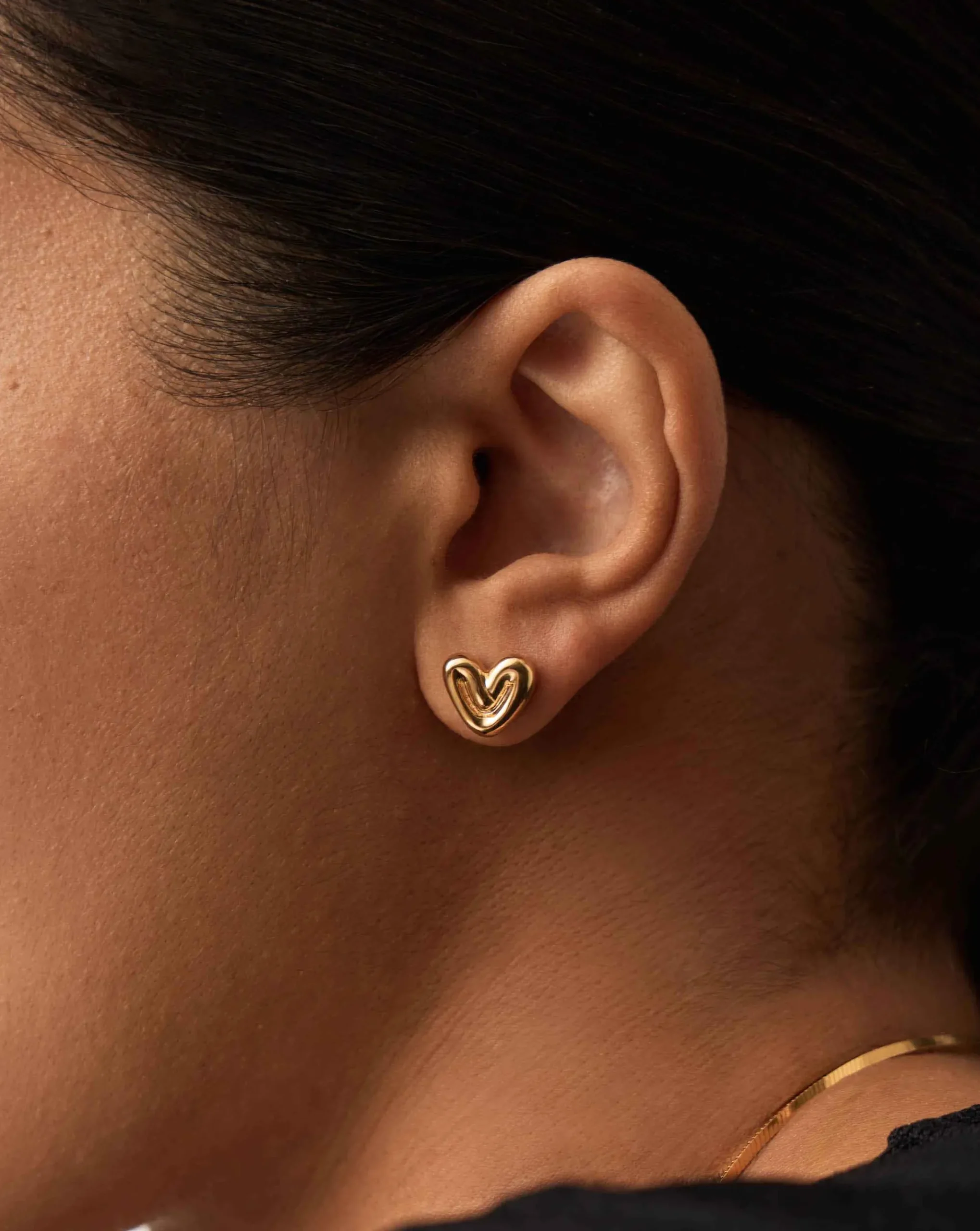 Puffy Heart Mini Stud Earrings