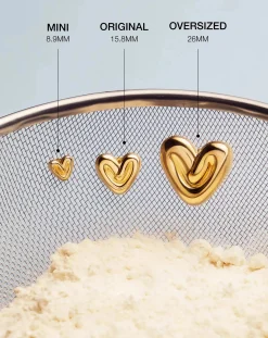 Puffy Heart Mini Stud Earrings