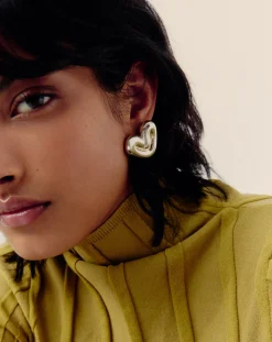Puffy Heart Oversized Stud Earrings