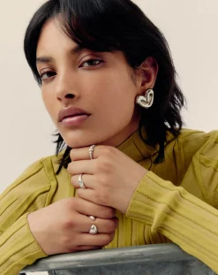 Puffy Heart Oversized Stud Earrings