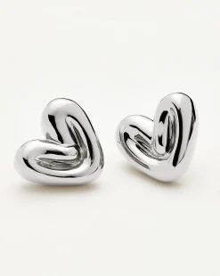 Puffy Heart Stud Earrings
