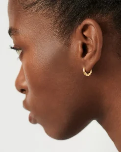 Ridge Mini Hoop Earrings