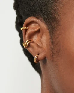 Ridge Mini Hoop Earrings