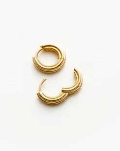 Ridge Mini Hoop Earrings