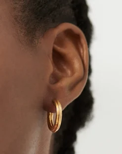 Ridge Small Hoop Earrings