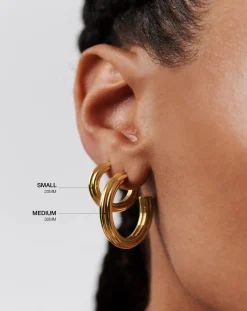 Ridge Small Hoop Earrings