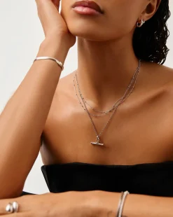 Ridge T-Bar Chain Necklace
