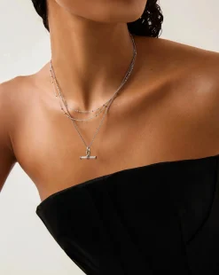 Ridge T-Bar Chain Necklace