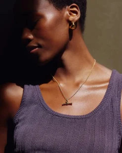 Ridge T-Bar Chain Necklace