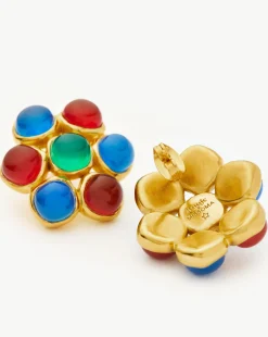 Rouje Josie Gemstone Oversized Stud Earrings