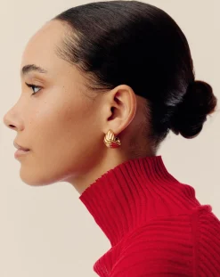 Rouje Lucia Dome Hoop Earrings