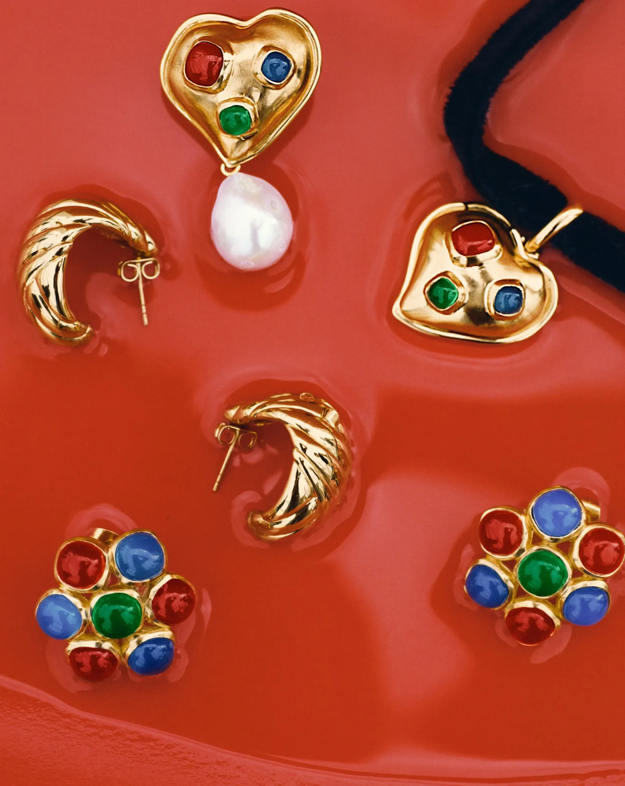 Rouje Lucia Dome Hoop Earrings