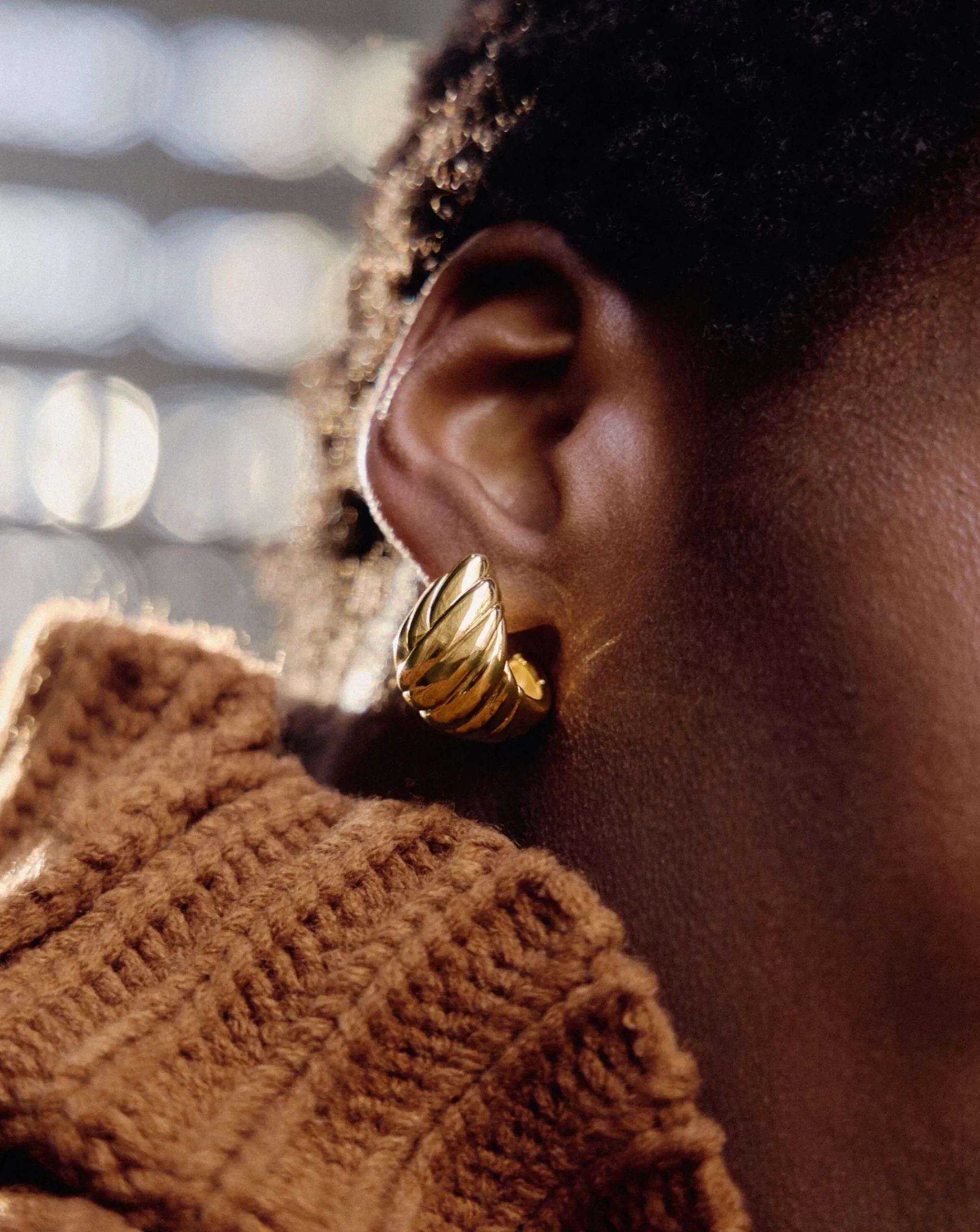 Rouje Lucia Dome Hoop Earrings