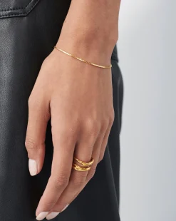 Savi Asymmetric Square Snake Chain Bracelet