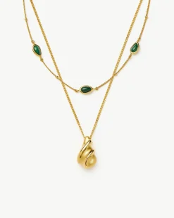 Savi Droplet Necklace & Magma Choker Set