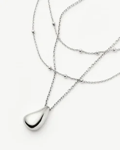 Savi Droplet Pendant & Double Necklace Set
