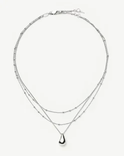 Savi Droplet Pendant & Double Necklace Set