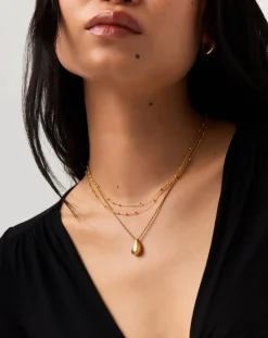 Savi Droplet Pendant & Double Necklace Set