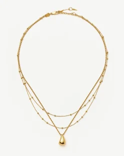 Savi Droplet Pendant & Double Necklace Set