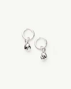 Savi Ridge Droplet Charm Earrings