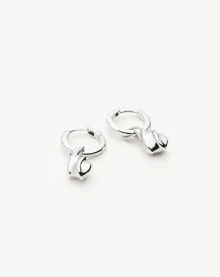 Savi Ridge Droplet Charm Earrings