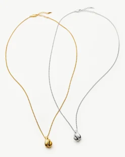 Savi Ridge Droplet Pendant Necklace