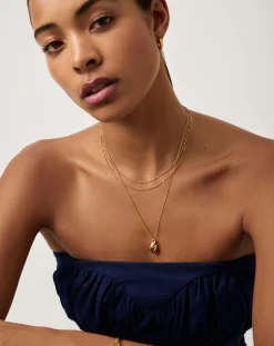 Savi Ridge Droplet Pendant Necklace