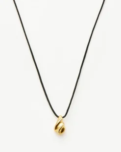 Savi Ridge Droplet Pendant Cord Necklace