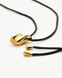 Savi Ridge Droplet Pendant Cord Necklace
