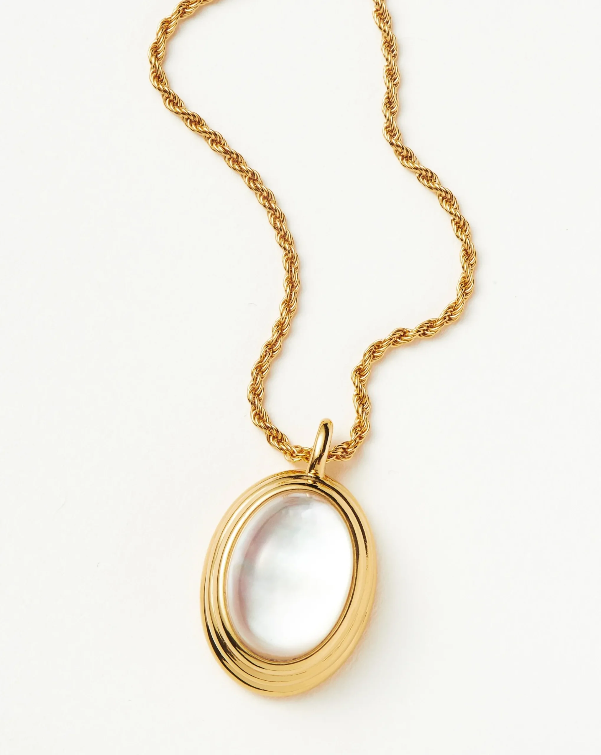 Savi Ridge Oval Gemstone Pendant Necklace