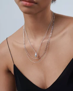 Savi Sculptural Droplet Pendant Necklace