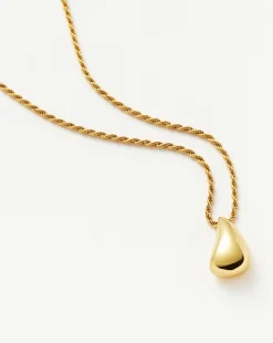 Savi Sculptural Droplet Pendant Necklace