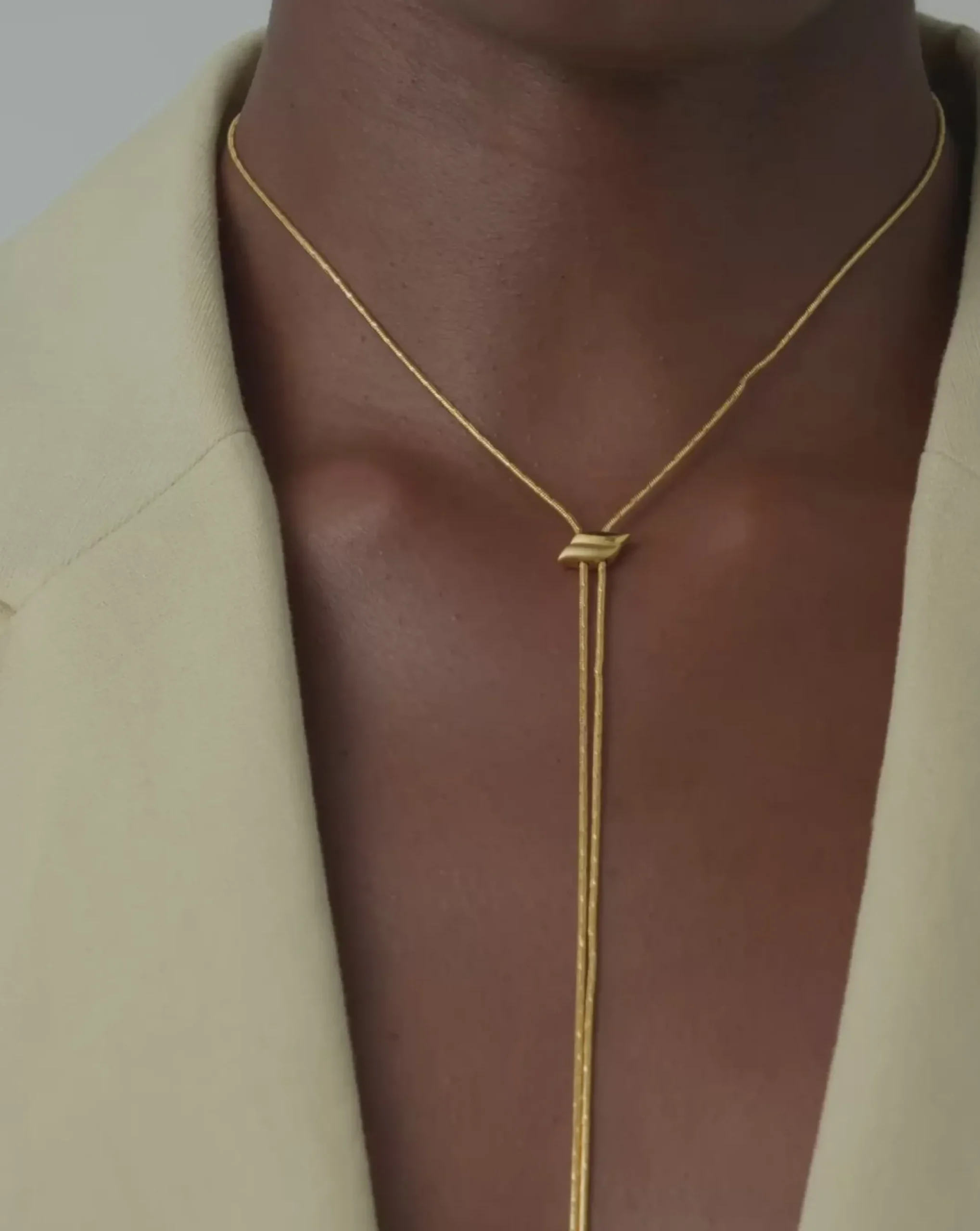 Savi Slider Lariat Chain Necklace