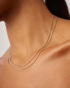 Savi Twisted Double Chain Necklace