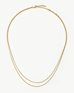 Savi Twisted Double Chain Necklace