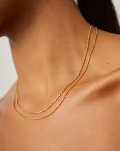 Savi Twisted Double Chain Necklace