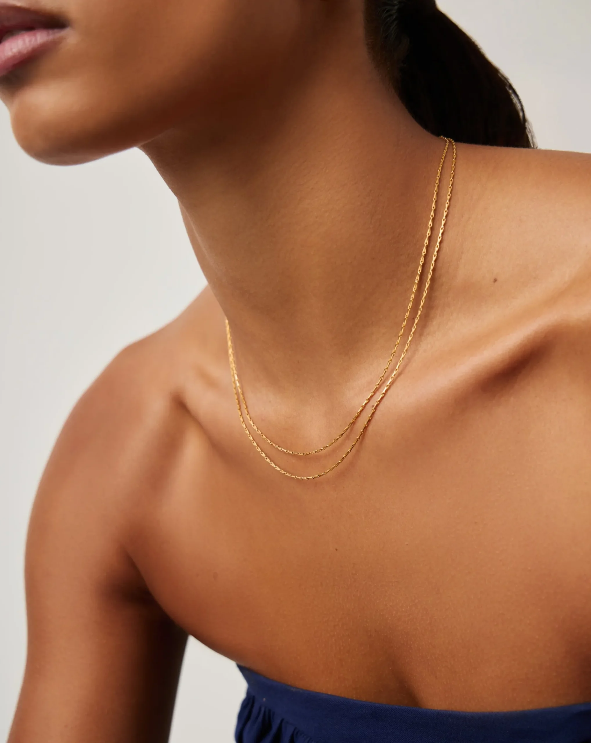 Savi Twisted Double Chain Necklace