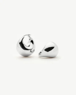 Sculptural Chubby Dome Small Hoop Earrings
